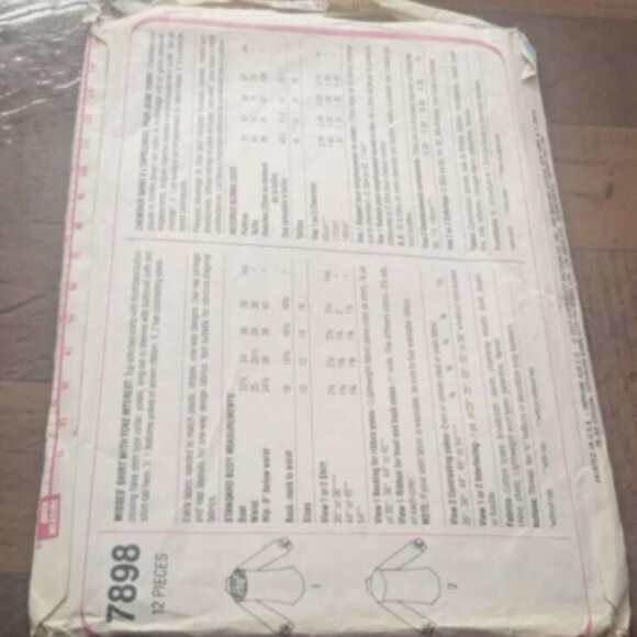 Vintage 1977 Simplicity 7898 Western Yoked Women's shirt Size 10 uncut - Picture 2 of 2